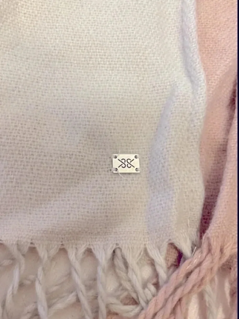 Soia & Kyo Two Tone Cream Fringe Poncho
